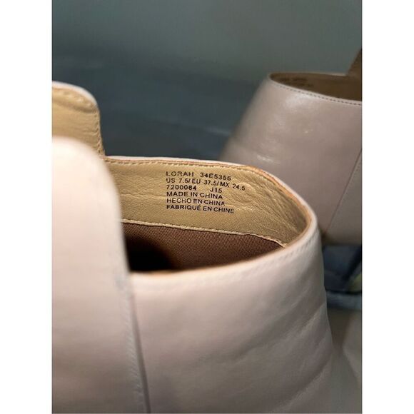 Calvin Klein Neutral Cream Beige Bootie Women’s Square Heel Boots 7.5 - Picture 9 of 10